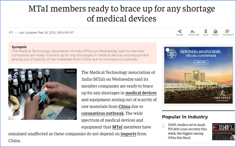 Economic Times Coverage