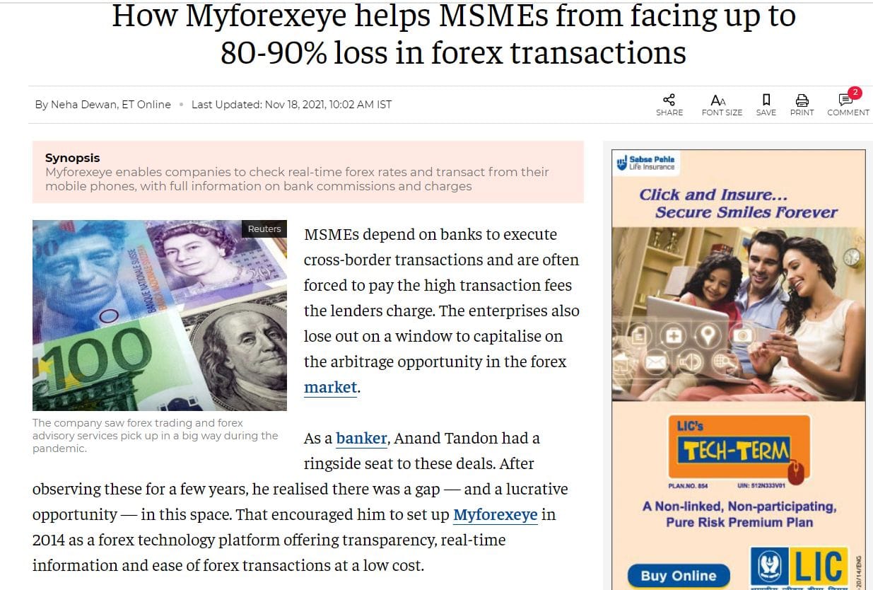 Economic Times Coverage