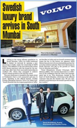 Volvo in Times of India